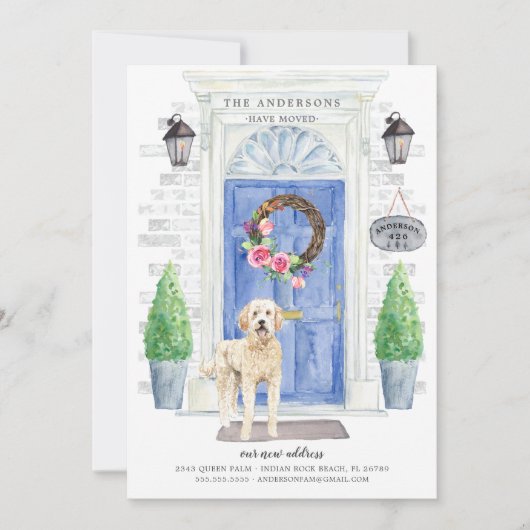 Golden Doodle Voorste Aankondiging van Bewegingsve (Voorkant)