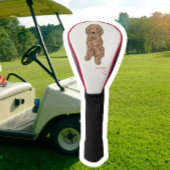 Golden Doodle Waterverf Hondengolfhoofd Hoesje Golfheadcover