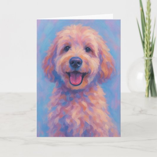 Golden Doodle Wenskaart - Blank Inside Kaart (Voorkant)
