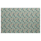 Golden Doodles  florale turquoise Stof (Fat Quarter)