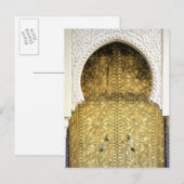 Golden Door en een Arch Way, Marokko Briefkaart (Voorkant / Achterkant)