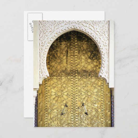 Golden Door en een Arch Way, Marokko Briefkaart (Voorkant / Achterkant)
