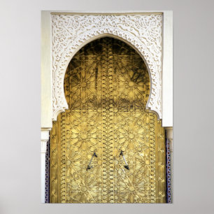 Golden Door en een Arch Way, Marokko Poster