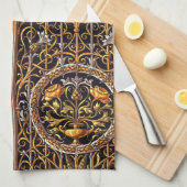 Golden Doorway All-Over Print Schort Theedoek (Quarter Fold)