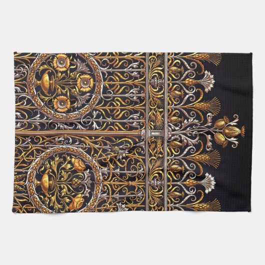 Golden Doorway All-Over Print Schort Theedoek (Horizontaal)