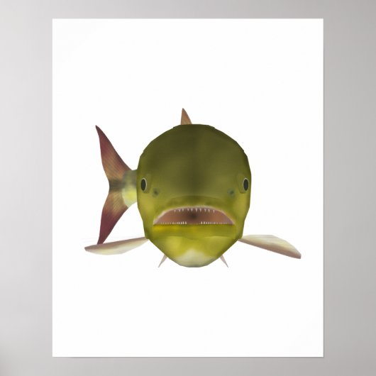 Golden Dorado Fish Head Poster (Voorkant)