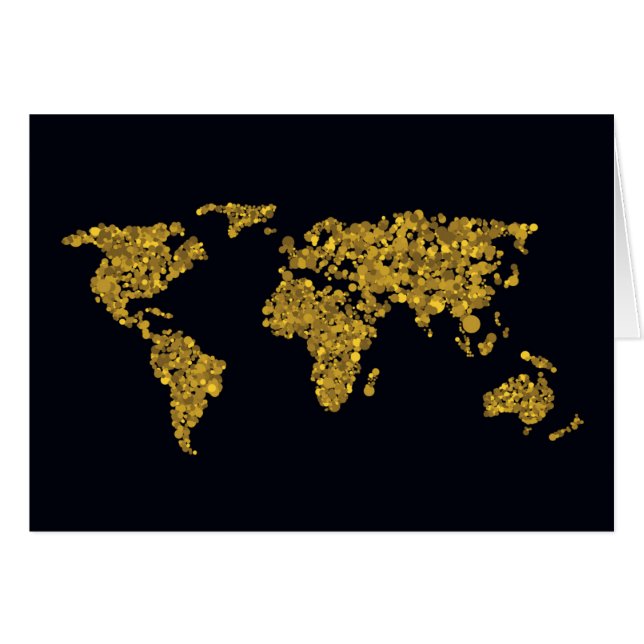 Golden Dot Wereldkaart (Voorkant Horizontaal)