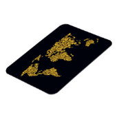 Golden Dot Wereldkaart Magneet (Linkerzijde)