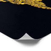 Golden Dot Wereldkaart Poster (Hoek)