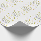 Golden dots glitter happy 20th anniversary wedding cadeaupapier (Hoek)
