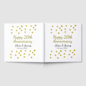 Golden dots glitter happy 20th anniversary wedding gastenboek (Volledig)