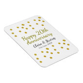 Golden dots glitter happy 20th anniversary wedding magneet (Rechterzijde)