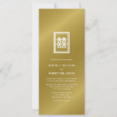 Golden Double Happiness Classic Chinese Weddenscha Kaart (Voorkant)