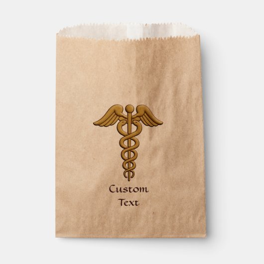 Golden Double Snake Caduceus Bedankzakje (Voorkant)