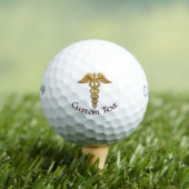 Golden Double Snake Caduceus Golfballen (Insitu Shirt)