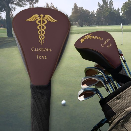 Golden Double Snake Caduceus Golfheadcover