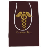 Golden Double Snake Caduceus Medium Cadeauzakje (Voorkant)