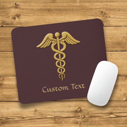 Golden Double Snake Caduceus Muismat
