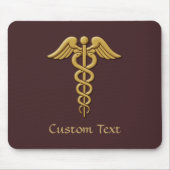 Golden Double Snake Caduceus Muismat (Voorkant)