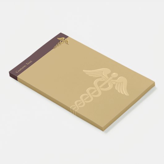 Golden Double Snake Caduceus Opmerkingen Post-it® Notes (Schuin)