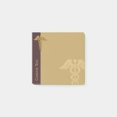 Golden Double Snake Caduceus Post-it Notes (Voorkant)