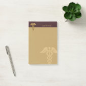 Golden Double Snake Caduceus Post-it Notes (Kantoor)