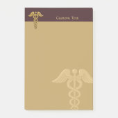 Golden Double Snake Caduceus Post-it Notes (Voorkant)