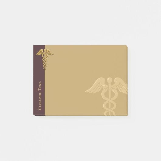 Golden Double Snake Caduceus Post-it Notes (Voorkant)
