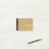 Golden Double Snake Caduceus Post-it Notes (Op bureau)