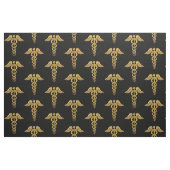 Golden Double Snake Caduceus Stof (Fat Quarter)