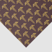 Golden Double Snake Caduceus Tissuepapier (Detail)