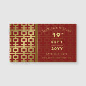 Golden Double Xi Chinese bruiloft bewaart de datum (Voorkant)
