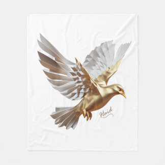 Golden Dove - AI Fleece Deken