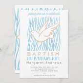 Golden Dove Baptism - religieuze uitnodiging (Voorkant / Achterkant)