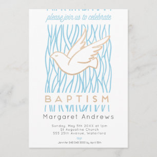 Golden Dove Baptism - religieuze uitnodiging