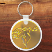 Golden Dove of Peace - Heilige Geest Sleutelhanger (Voorkant)