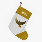 Golden Dove of Peace Kleine Kerstsok (Voorkant (Hangend))