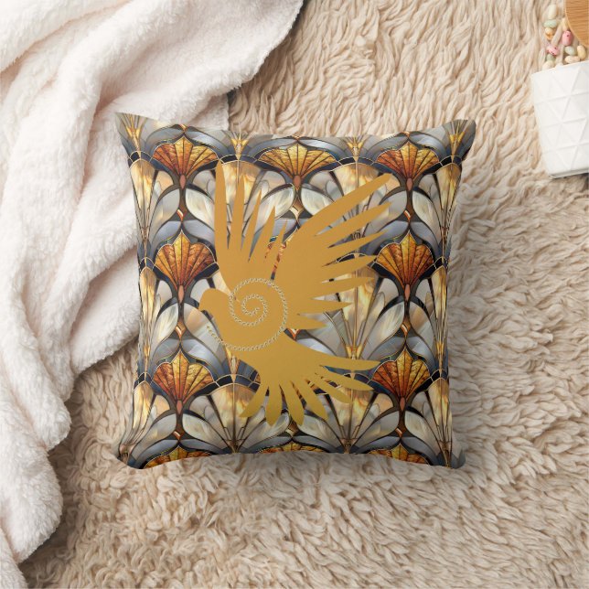Golden Dove Throw Pillow Kussen (Deken)