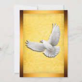 Golden Doves Wedding Invitation Kaart (Achterkant)
