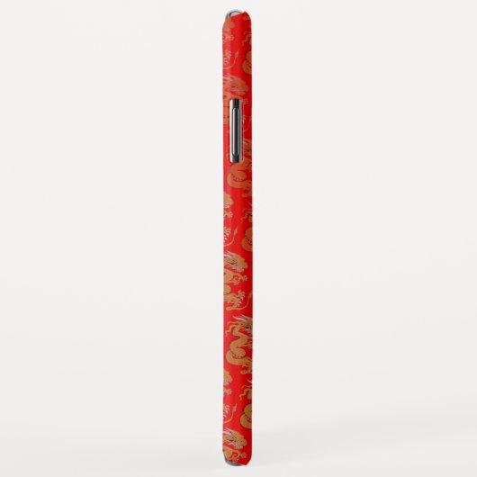 Golden draak op rode telefoontas Case-Mate iPhone case (Achterkant/rechts)