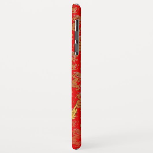 Golden draak op rode telefoontas Case-Mate iPhone case (Achterkant/links)