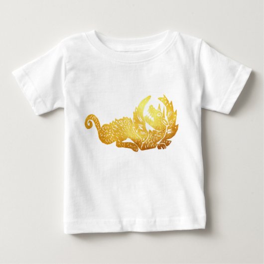Golden Dragon Baby Fine Jersey T-shirt (Voorkant)
