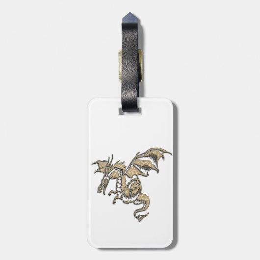 Golden Dragon Bagagelabel (Achterkant verticaal)