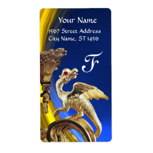 GOLDEN DRAGON BLUE SAPPHIRE AMETHYST Monogram Etiket