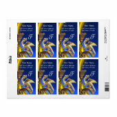 GOLDEN DRAGON BLUE SAPPHIRE AMETHYST Monogram Etiket (Full Sheet)