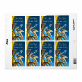 GOLDEN DRAGON BLUE SAPPHIRE AMETHYST Monogram Etiket (Full Sheet)