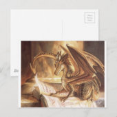 Golden Dragon Book Reading Briefkaart (Voorkant / Achterkant)