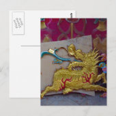 Golden dragon briefkaart (Voorkant / Achterkant)