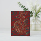 Golden Dragon Briefkaart (Staand voorkant)