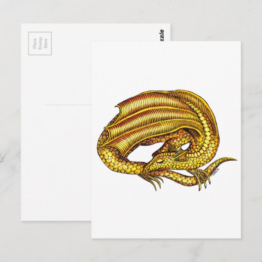 Golden Dragon Briefkaart (Voorkant / Achterkant)